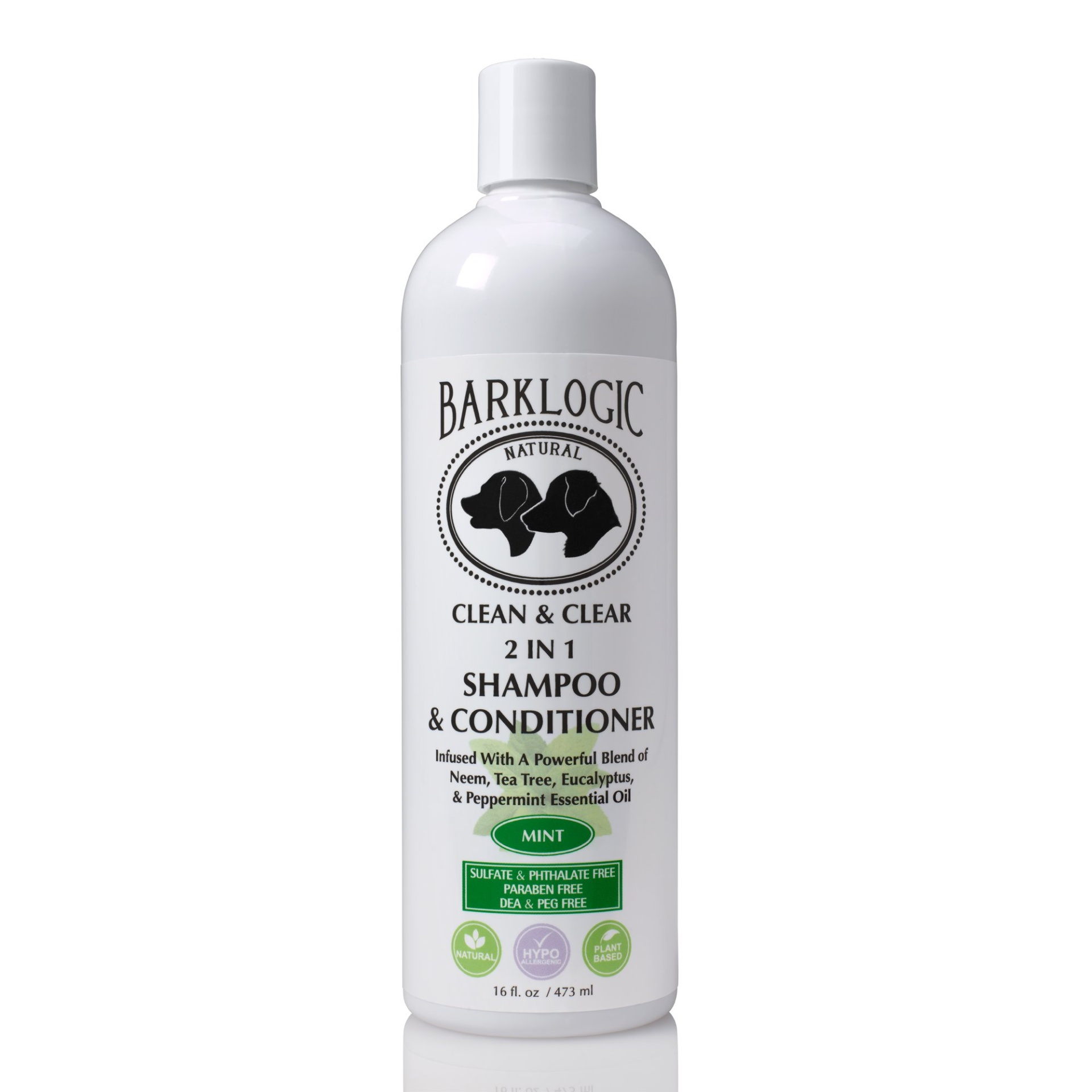 slide 1 of 1, Barklogic Clean & Clear 2 in 1 Shampoo, 1 ct