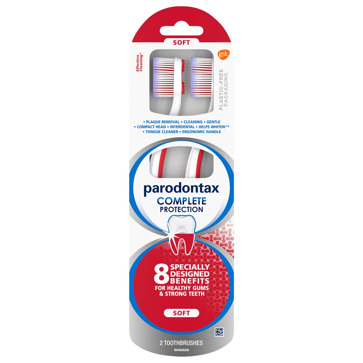 slide 2 of 9, Parodontax Complete Protection Soft Toothbrush x 2, 2 ct