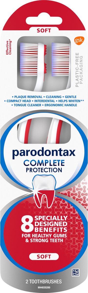 slide 5 of 9, Parodontax Complete Protection Soft Toothbrush x 2, 2 ct