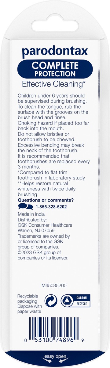 slide 4 of 9, Parodontax Complete Protection Soft Toothbrush x 2, 2 ct