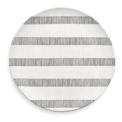 ROOM & RETREAT RR MELAMINE DINNER PLATE GREY STRIPES