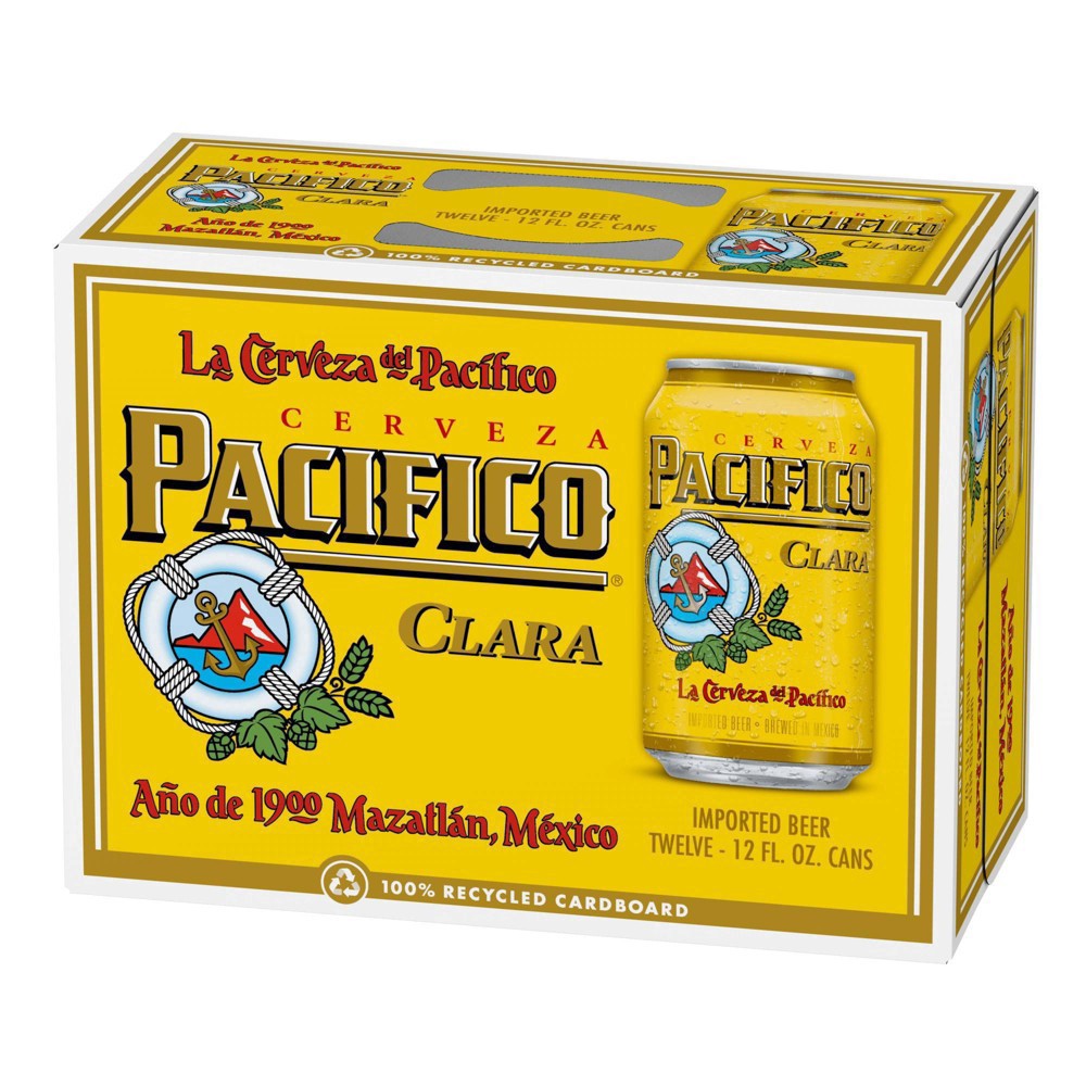 slide 4 of 5, Pacifico Clara Mexican Lager Import Beer, 12 pk 12 fl oz Cans, 4.4% ABV, 12 ct; 12 fl oz