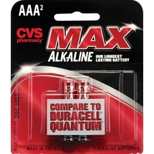 slide 1 of 1, CVS Pharmacy Max Alkaline Battery Aaa, 2 ct
