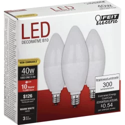 Feit Electric B10 LED 40 Watt Warm E12