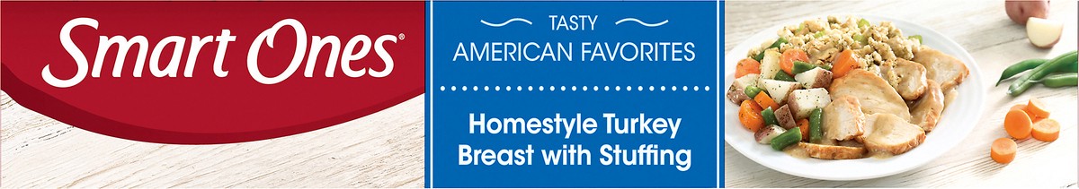 slide 9 of 14, Smart Ones Homestyle Turkey Breast with Stuffing, Gravy & Vegetables Frozen Meal, 9 oz Box, 9 oz