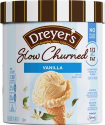 Edy's Dreyer's Slow Churned No Sugar Added Vanilla Light Ice Cream, 1.5 Qt