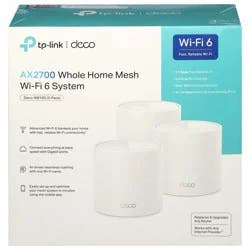 TP LINK Tp-Link Deco W8100 Ax2700 Dual-Band Mesh Wi-Fi 6 System (3-Pack) | Connect Over 150 Devices, Replaces Routers And Extenders, Covers Up To 6,300 Sq.ft., Works With Amazon Alexa
