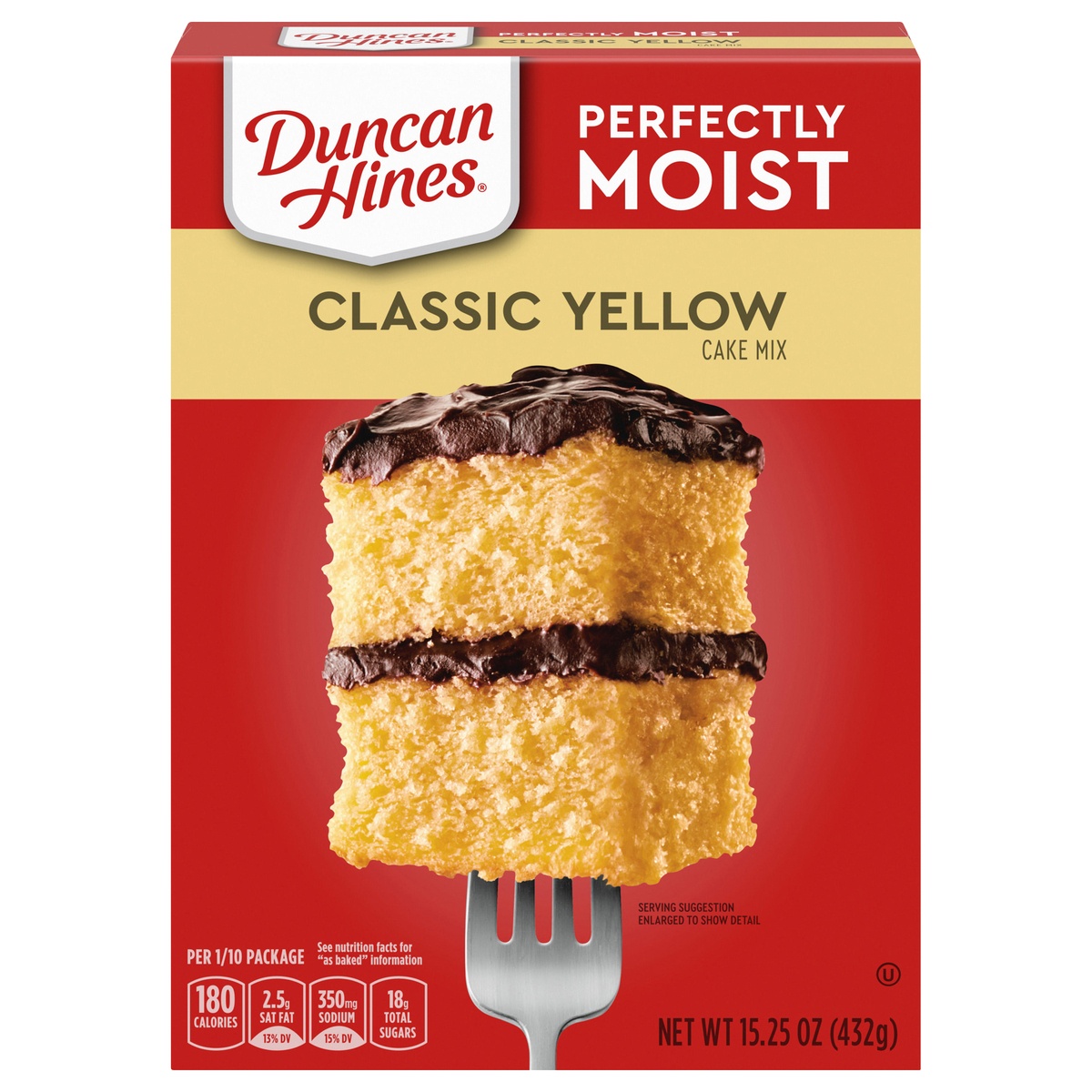 slide 1 of 1, Duncan Hines Perfectly Moist Classic Yellow Cake Mix, 15.25 OZ, 