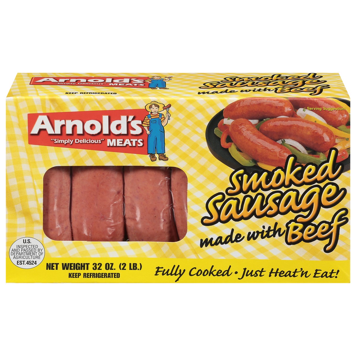 slide 10 of 13, Arnold's Arnolds Beef Sausage, 32 oz