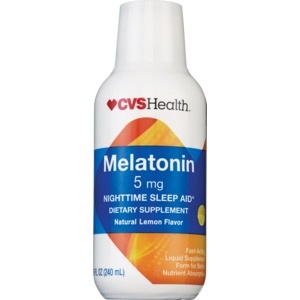 slide 1 of 1, CVS Health Melatonin Nighttime Sleep Aid, 8 fl oz