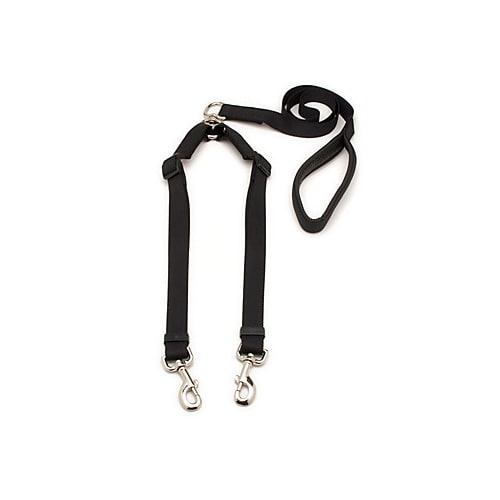 slide 1 of 1, Aspen Pet by Petmate Take Two Adjustable Leash with Cushion Grip in Black, 1" Width, LG