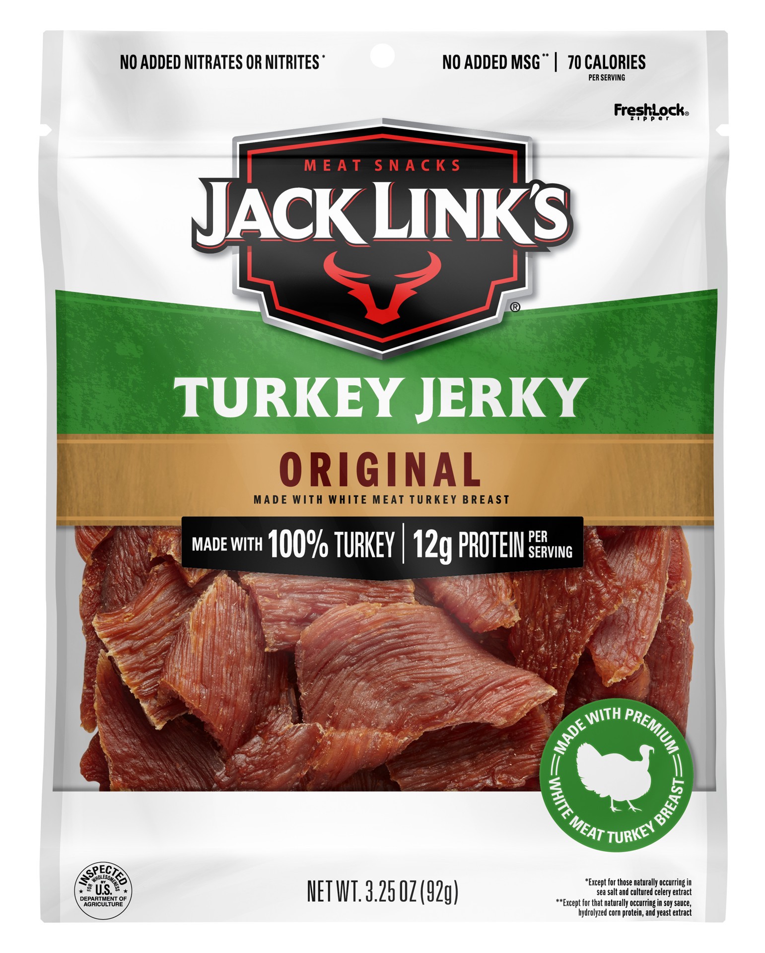 slide 1 of 3, Jack Link's 3.25Oz Jack Link's Original Turkey Jerky 1/1 Count, 3.25 oz