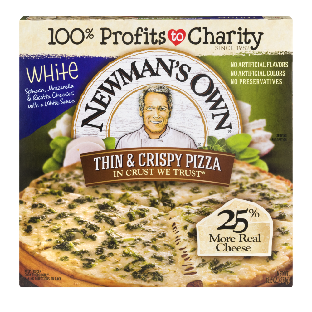 slide 1 of 1, Newman's Own Thin & Crispy White Pizza, 13.2 oz