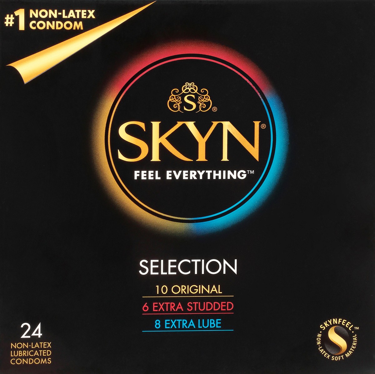 slide 11 of 11, SKYN Selection Non-Latex Lubricated Condoms 24 ea, 24 ct