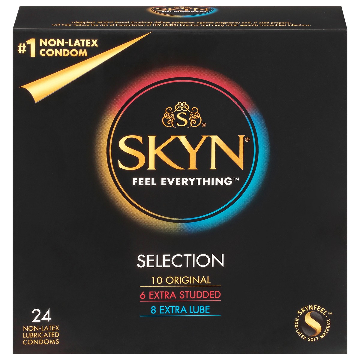 slide 1 of 11, SKYN Selection Non-Latex Lubricated Condoms 24 ea, 24 ct