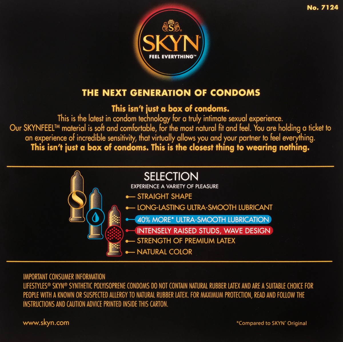 slide 10 of 11, SKYN Selection Non-Latex Lubricated Condoms 24 ea, 24 ct