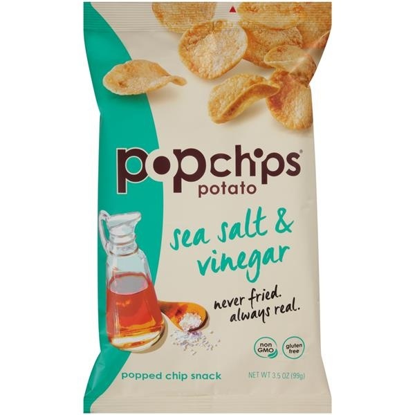 slide 1 of 1, popchips Sea Salt & Vinegar, 3.5 oz