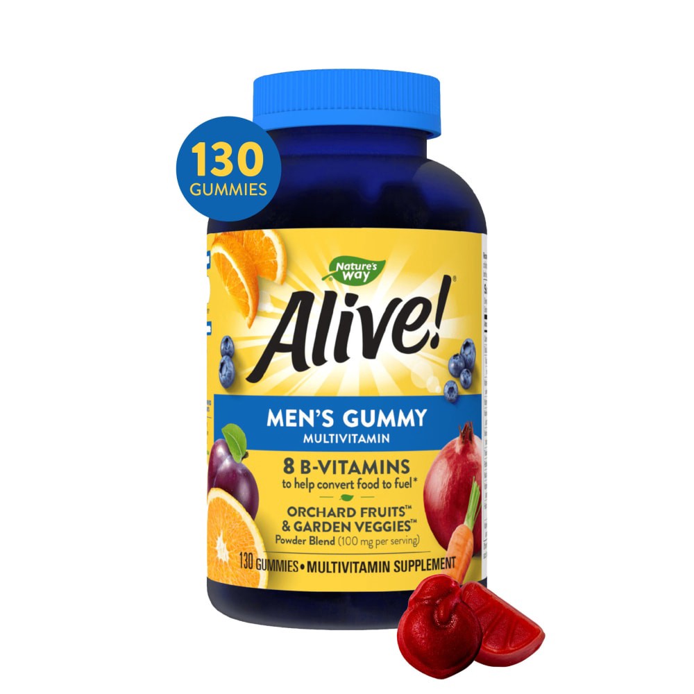 slide 2 of 3, Nature's Way Alive! Men's Gummy Multivitamin, 130 ct