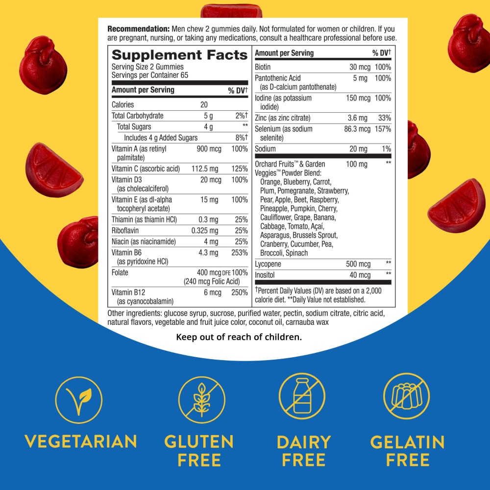 slide 3 of 3, Nature's Way Alive! Men's Gummy Multivitamin, 130 ct