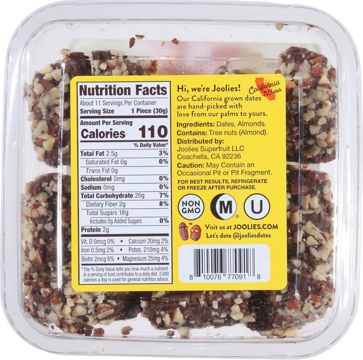 slide 11 of 13, Joolies Super Antioxidant Almond Date Rolls 12 oz, 12 oz