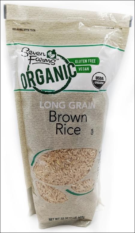 slide 1 of 1, Seven Farms Long Grain Brown Rice Org., 32 oz