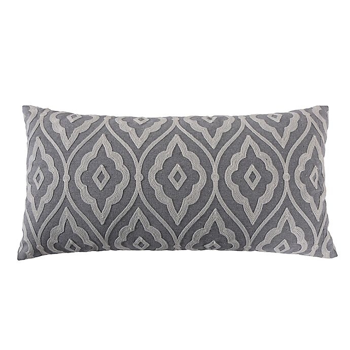 slide 1 of 2, Levtex Home Tamsin Geometric Oblong Throw Pillow - Grey, 1 ct