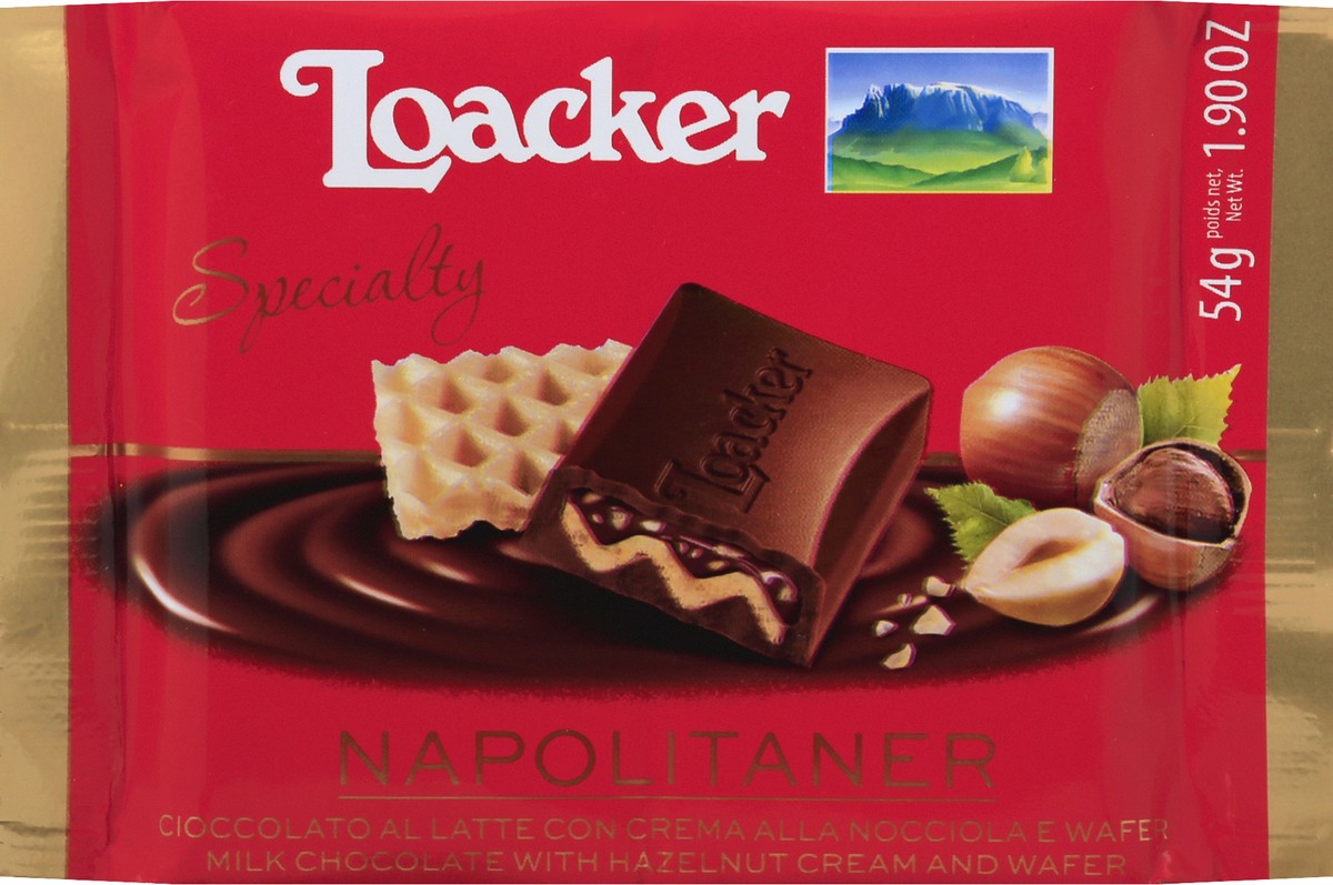 slide 1 of 5, LOACKER Milk Chocolate 54 gr, 54 gram