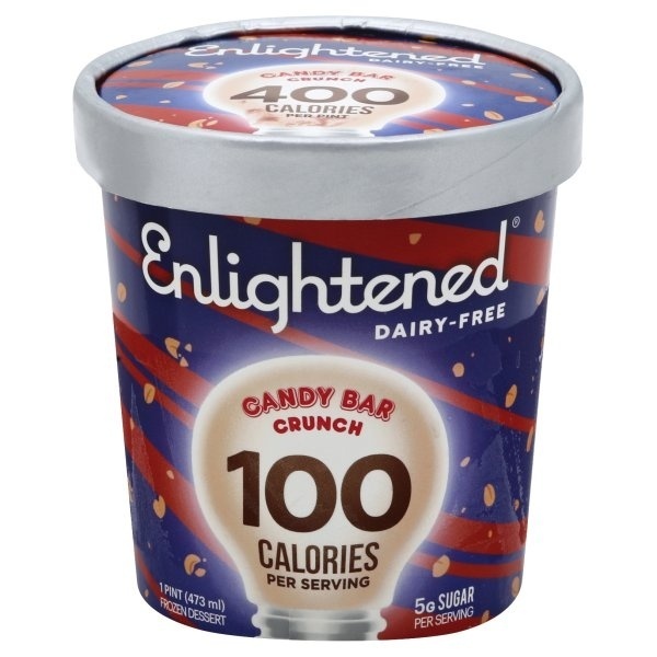 slide 1 of 6, Enlightened Dairy-Free Candy Bar Crunch Ice Cream, 16 fl oz