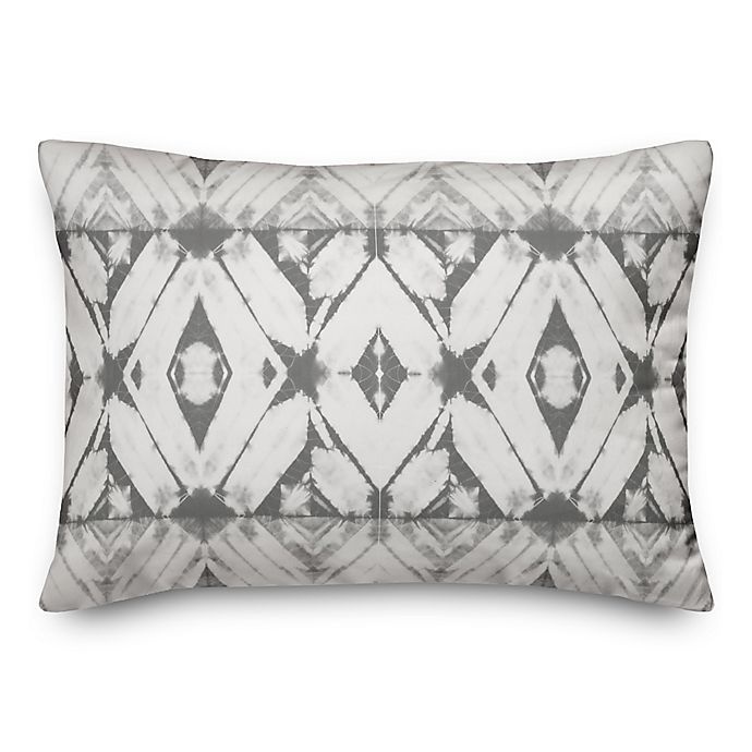 slide 1 of 1, Designs Direct Shibori Oblong Outdoor Throw Pillow - Grey, 1 ct