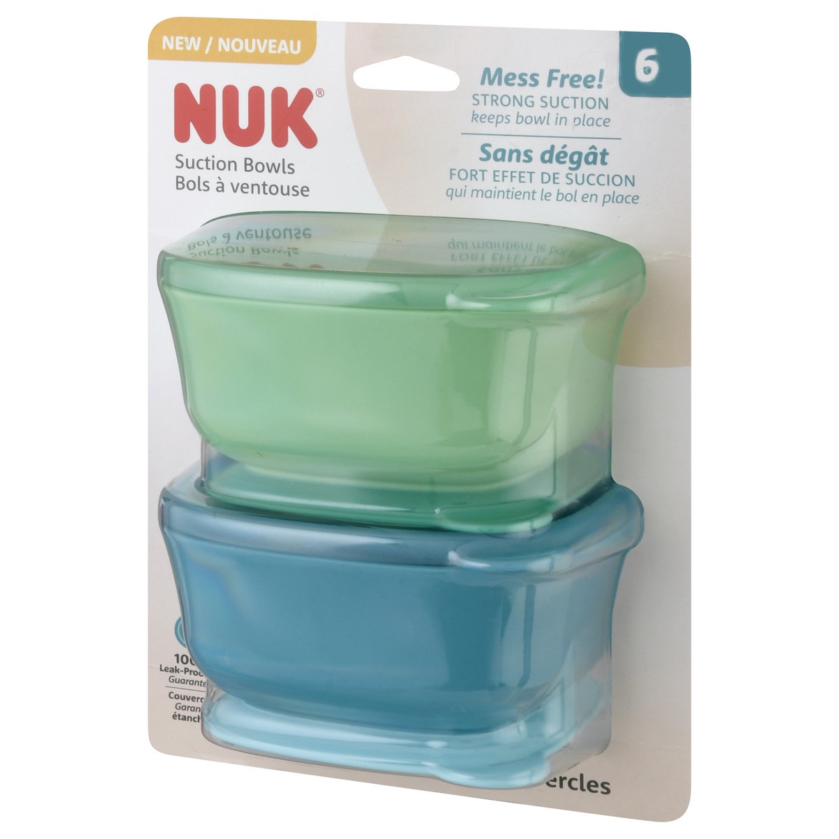 slide 3 of 9, Nuk Suction Bowl & Lids, 2 ct