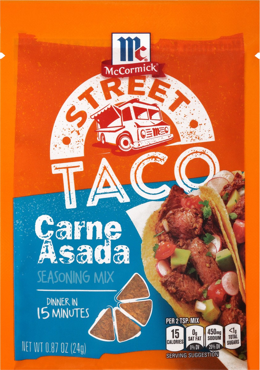 slide 3 of 7, McCormick Taco Seasoning Mix - Carne Asada, 0.87 oz, 0.87 oz