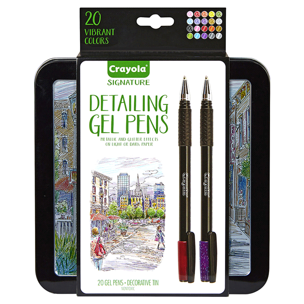 slide 1 of 1, Crayola Signature Detailing Gel Pens, 20 ct