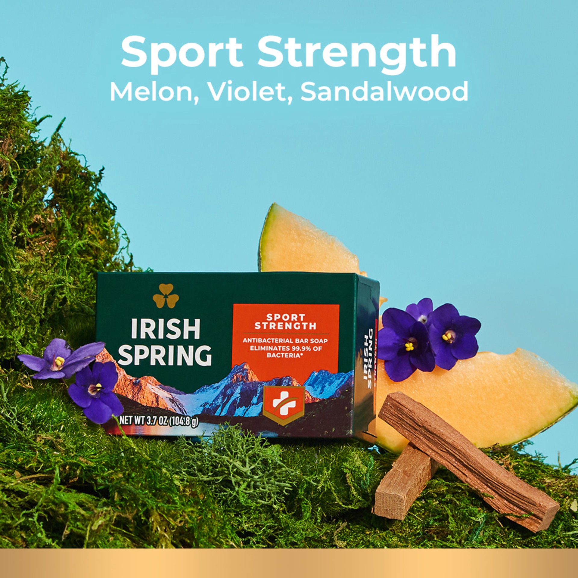 slide 5 of 10, Irish Spring Sport Strength Antibacterial Bar Soap for Men, 3.7 oz, 6 Pack, 3.7 oz