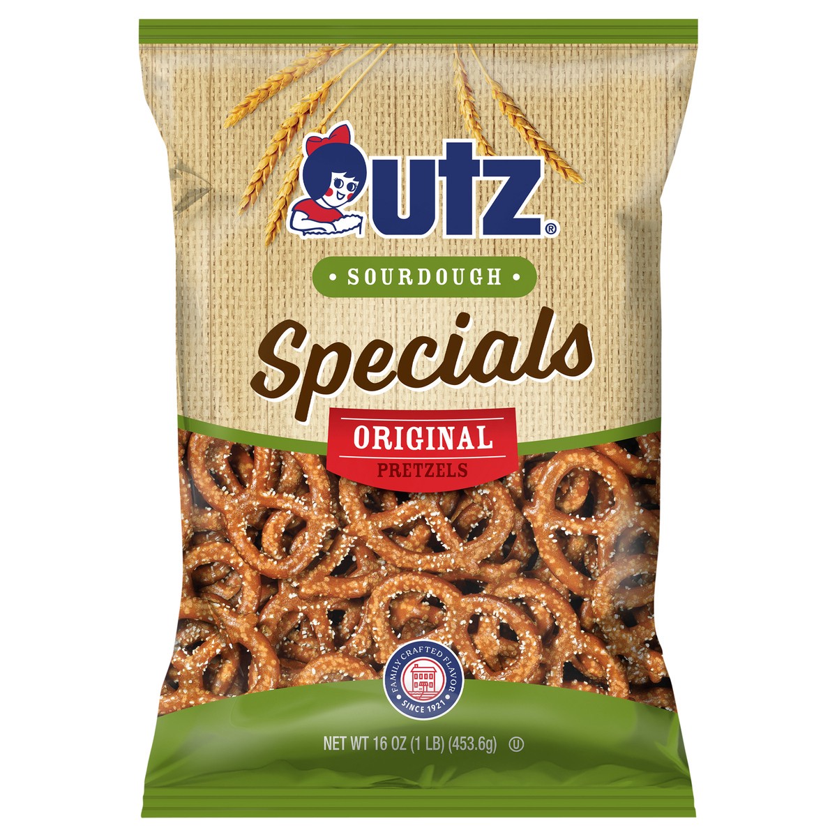 slide 1 of 9, Utz 16 oz Utz Original Sourdough Specials Pretzels, 16 oz