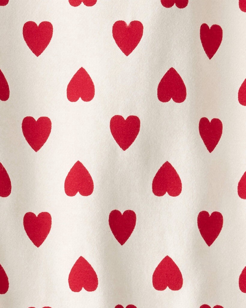 slide 2 of 3, Littleplanet Toddler 2-Piece Set Made with Organic Cotton in Forever Hearts Print Cream 5T, 2 pc