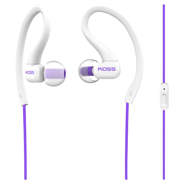 slide 1 of 1, Koss Fit Series Sport Headphones Purple, 1 ct