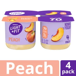 Light + Fit Nonfat Gluten-Free Peach Yogurt