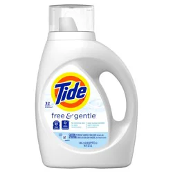 Tide Free & Gentle Liquid Laundry Detergent, 32 Loads, 46 Oz