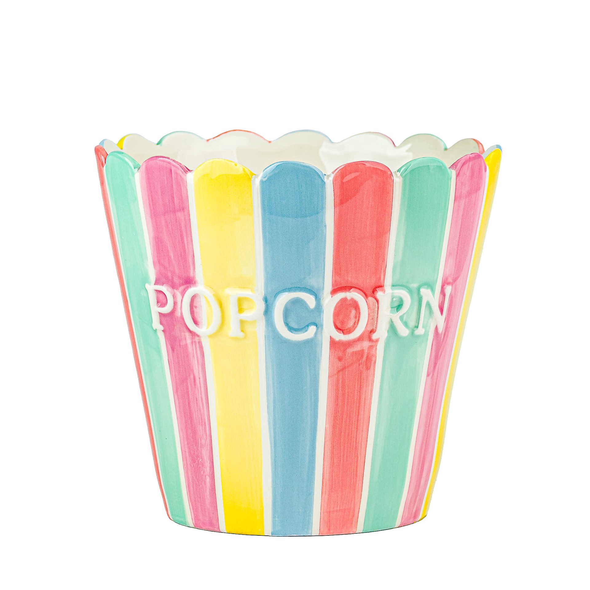 slide 1 of 1, 10 Strawberry Street Ceramic Popcorn Bucket, 1 ct