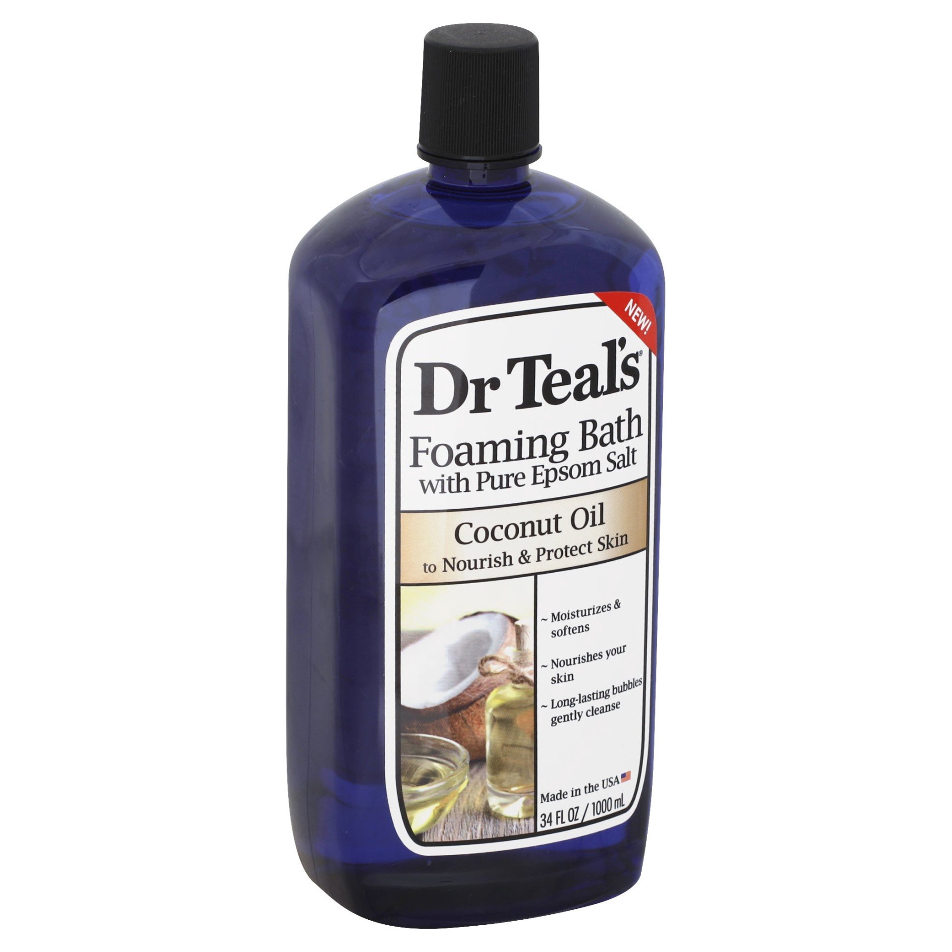 slide 1 of 2, Dr. Teal's Nourish & Protect with Coconut Oil Foaming Bath 34oz, 34 fl oz