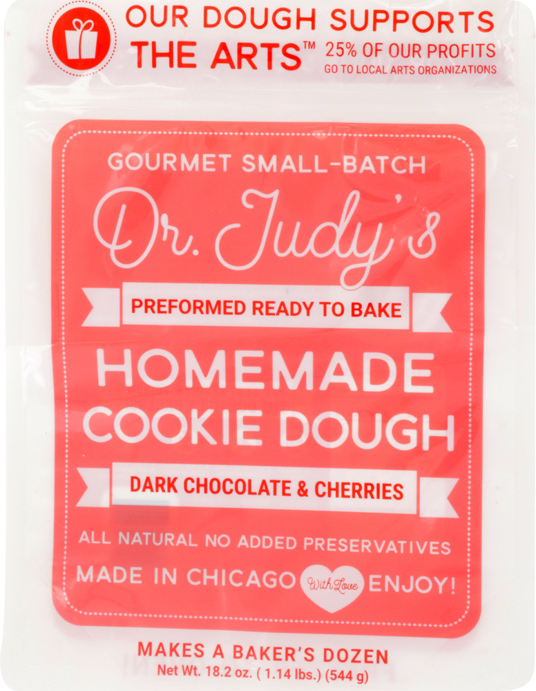 slide 1 of 1, Dr. Judy's Dr Judys Dark Chocolate Cherries Ready To Bake Cookie Dough, 18.2 oz