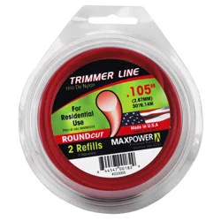 MaxPower Trimmer Line Roundcut, .105", 2 Refills