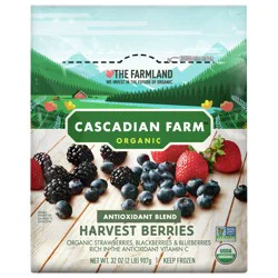 Cascadian Farm Organic Harvest Berries Antioxidant Blend, Non-GMO, Frozen Mixed Berries, 32 oz.