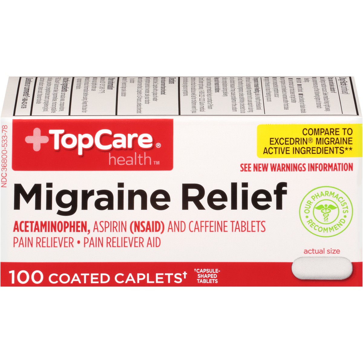 TopCare Migraine Formula With Caffeine Acetaminophen / Aspirin (nsaid