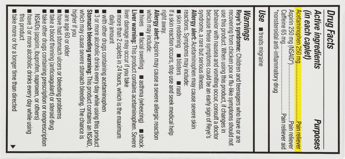 slide 4 of 10, TopCare Migraine Formula, With Caffeine, Coated Caplets, 100 ct