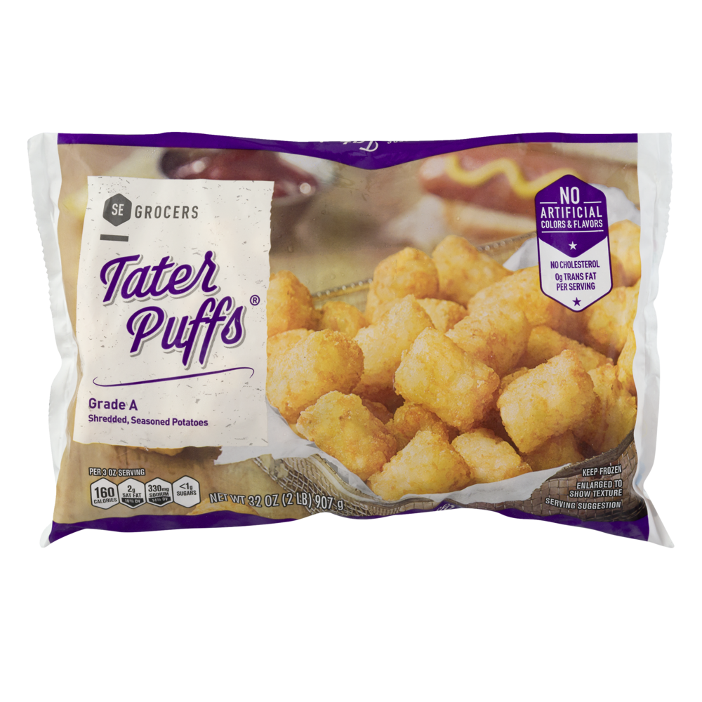 slide 1 of 1, SE Grocers Tater Puffs, 32 oz