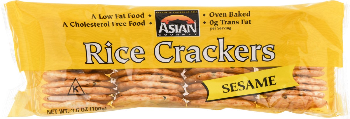 slide 11 of 13, Asian Gourmet Sesame Rice Crackers 3.5 oz, 3.5 oz