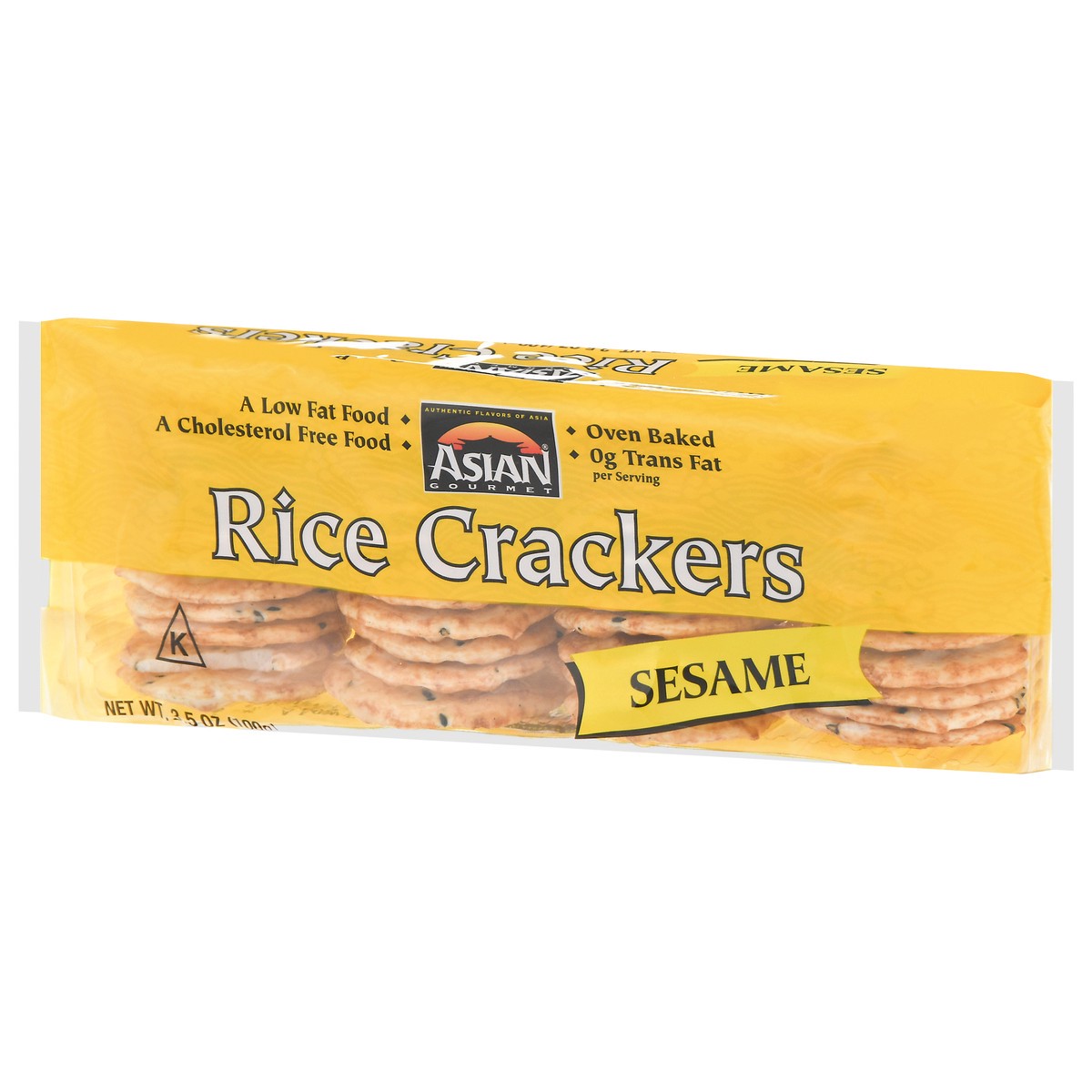 slide 8 of 13, Asian Gourmet Sesame Rice Crackers 3.5 oz, 3.5 oz