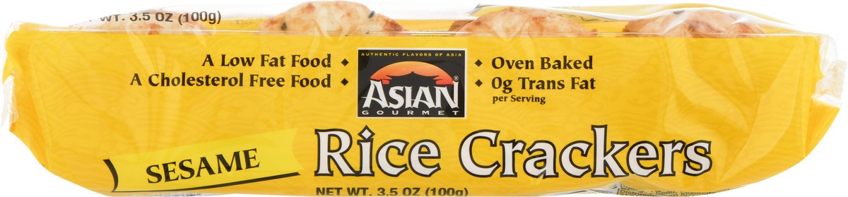 slide 9 of 13, Asian Gourmet Sesame Rice Crackers 3.5 oz, 3.5 oz