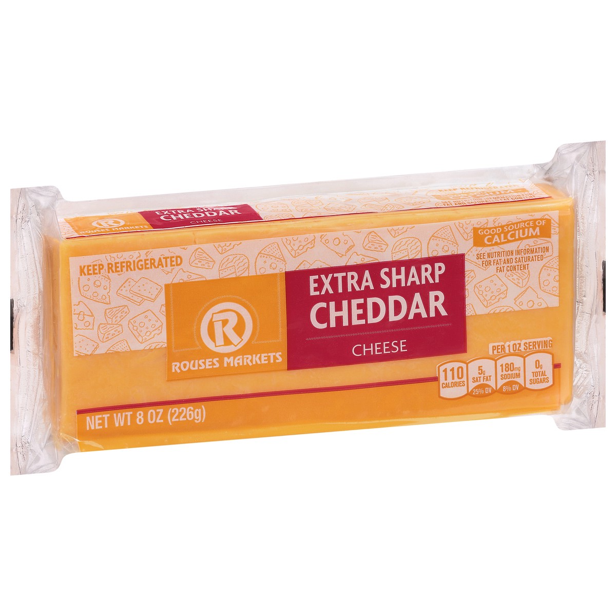 slide 8 of 9, Rouses Markets Extra Sharp Cheddar Cheese 8 oz, 8 oz